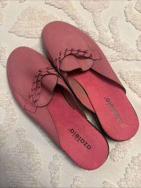 Azaleia Coral-Pink Braided Slip-On Loafers
